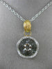 ESTATE .75CT DIAMOND 14KT WHITE & YELLOW GOLD WAVE HANDCRAFTED FLOATING PENDANT