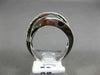 ESTATE WIDE 2.97CT DIAMOND & AAA MULTI COLOR SAPPHIRE 14K WHITE GOLD X LOVE RING