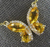 LARGE 2.65CT DIAMOND & AAA CITRINE 14KT YELLOW GOLD 3D MULTI SHAPE LOVE NECKLACE