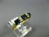 ESTATE .48CT DIAMOND & AAA SAPPHIRE 14KT YELLOW GOLD 3D THREE STONE RING #22136