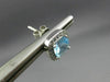 ESTATE 2.18CT DIAMOND & AAA BLUE TOPAZ 14KT WHITE GOLD SQUARE HALO STUD EARRINGS
