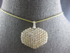 EXTRA LARGE 3.33CT DIAMOND 14KT YELLOW GOLD 3D INVISIBLE LOVE FLOATING PENDANT