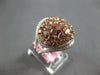 EXTRA LARGE 3.71CT WHITE & PINK DIAMOND 18KT WHITE & ROSE GOLD DOME SHAPE RING