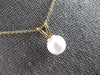 ESTATE AAA SOUTH SEA PEARL 14KT YELLOW GOLD 3D 6.5MM SOLITAIRE FLOATING PENDANT