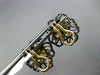 LARGE 3.80CT DIAMOND & CITRINE 14KT YELLOW & BLACK GOLD FLOWER CLIP ON EARRINGS