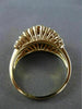 ESTATE LARGE 1.50CT EMERALD CUT DIAMOND 14KT YELLOW GOLD BAND RING VVS #21572