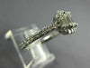ESTATE 1.29CT DIAMOND 14K WHITE GOLD BAGUETTE & ROUND HALO ENGAGEMENT RING 26686