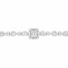 LARGE 4.89CT DIAMOND 18K WHITE GOLD MULTI SHAPE SQUARE INVISIBLE TENNIS BRACELET