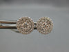 ESTATE .51CT DIAMOND 18KT WHITE GOLD CLUSTER INVISIBLE HALO EARRING JACKET SET