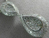 ANTIQUE LARGE 1.76CT DIAMOND 18K WHITE GOLD FILIGREE MILGRAIN DROP PENDANT 14837