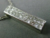 ESTATE LARGE 1.60CT DIAMOND 14KT WHITE GOLD INVISIBLE RECTANGULAR PENDANT #18131