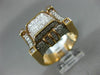 LARGE 2.45CT ROUND BAGUETTE & PRINCESS DIAMOND 14K ROSE GOLD 3D SQUARE MENS RING