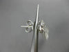 ESTATE LARGE 2.88CT DIAMOND 18K WHITE GOLD 3D CLUSTER TEAR DROP HANGING EARRINGS