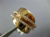 ESTATE LARGE .32CT DIAMOND 18KT ROSE GOLD 3D DOUBLE ROW FUN RING