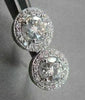 ANTIQUE 1.40CT 3D ROUND DIAMOND FILIGREE 14KT WHITE GOLD EARRINGS ONE OF A KIND!
