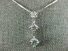 ESTATE .75CT DIAMOND 14KT WHITE GOLD 3 STONE PAST PRESENT FUTURE JOURNEY PENDANT
