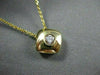 ESTATE .25CT DIAMOND SOLITAIRE 14KT YELLOW GOLD SQUARE PENDANT W/ CHAIN #21964