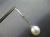ESTATE LARGE. 35CT DIAMOND & AAA SOUTH SEA PEARL 18K WHITE GOLD ETOILE HANGING EARRINGS