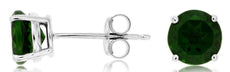 ESTATE 2.0CT AAA RUSSALITE 14KT WHITE GOLD ROUND CLASSIC 4 PRONG STUD EARRINGS