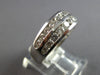 WIDE 1.25CT DIAMOND 14KT WHITE GOLD ROUND CHANNEL 2 ROW WEDDING ANNIVERSARY RING