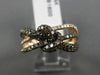 EFFY 1.50CT WHITE & CHOCOLATE FANCY DIAMOND 14KT ROSE GOLD 3D LOVE KNOT RING