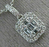 ESTATE .31CT DIAMOND 18K WHITE GOLD 3D CLUSTER INVISIBLE SQUARE FLOATING PENDANT