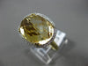 ESTATE 13.20CT DIAMOND & AAA EXTRA FACET CITRINE 14KT YELLOW GOLD OVAL HALO RING