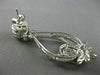 ESTATE LARGE 2.02CT DIAMOND 14K WHITE GOLD OPEN FILIGREE FLOWER HANGING EARRINGS
