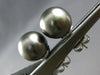 ESTATE LARGE AAA TAHITIAN PEARL 14KT WHITE GOLD 3D CLASSIC STUD EARRINGS