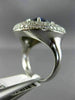 ESTATE LARGE 6.95CT DIAMOND & AAA SAPPHIRE 14KT WHITE GOLD OVAL ENGAGEMENT RING