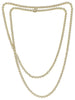 20.37CT DIAMOND 18K YELLOW GOLD 3D ROUND CLASSIC DOUBLE STRAND ETERNITY NECKLACE