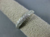 ESTATE .35CT DIAMOND 14K WHITE GOLD 2 ROW FILIGREE WEDDING ANNIVERSARY RING 1209