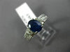 ESTATE 2.24CT DIAMOND & SAPPHIRE 14KT WHITE GOLD FILIGREE ENGAGEMENT RING #2876