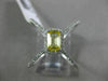 ESTATE LARGE .73CT DIAMOND & AAA YELLOW SAPPHIRE 14K WHITE GOLD 3D HALO FUN RING