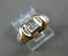 ESTATE .36CT PRINCESS CUT DIAMOND 14KT WHITE & YELLOW GOLD INVISIBLE RING #16941
