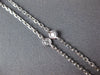 ESTATE .84CT DIAMOND 14KT WHITE GOLD SOLITAIRE FLOWER BY THE YARD LOVE NECKLACE