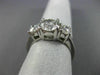 ESTATE 2.58CT DIAMOND 14K WHITE GOLD 3 STONE PAST PRESENT FUTURE ENGAGEMENT RING