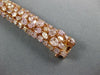 LARGE 24.55CT PINK DIAMOND 18K ROSE GOLD MULTI SHAPE CLUSTER GRADUATING BRACELET