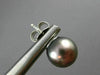 ESTATE AAA GREY TAHITIAN PEARL 14KT WHITE GOLD CLASSIC STUD EARRINGS 8mm #24419