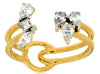 ESTATE .66CT DIAMOND 14KT YELLOW GOLD 3D PRINCESS PEAR SHAPE & MARQUISE FUN RING
