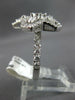 ESTATE LARGE 1.45CT DIAMOND 18KT WHITE GOLD 3D ROUND & BAGUETTE LUCKY STAR RING