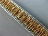 ESTATE LARGE 22.84CT MULTI COLOR DIAMOND 18KT WHITE & ROSE GOLD TENNIS BRACELET
