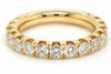 ESTATE WIDE 1.81CT DIAMOND 18K YELLOW GOLD 3/4 ETERNITY WEDDING ANNIVERSARY RING