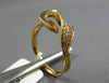 ESTATE .16CT DIAMOND 18KT ROSE GOLD 3D CLASSIC DOUBLE LEAF FUN RING