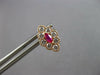 .65CT DIAMOND & AAA RUBY 14KT ROSE GOLD 3D MARQUISE & ROUND FLORAL STUD EARRINGS
