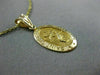 ESTATE 14K YELLOW GOLD OVAL SAINT CHRISTOPHER PROTECT US FLOATING PENDANT #24992