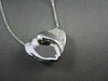 ESTATE LARGE .25CT DIAMOND 18KT WHITE GOLD HEART PENDANT + CHAIN F/G VS #7732