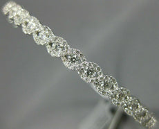 1.43CT DIAMOND 18K WHITE GOLD INFINITY ETOILE SEMI ETERNITY LOVE BANGLE BRACELET