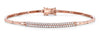 ESTATE .72CT DIAMOND 18KT ROSE GOLD 3D CLASSIC 2 ROW DOUBLE BAR LINK BRACELET