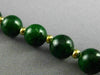 ESTATE LONG AAA GREEN SERPENTINE 14KT YELLOW GOLD 3D BEADED FUN NECKLACE #26463